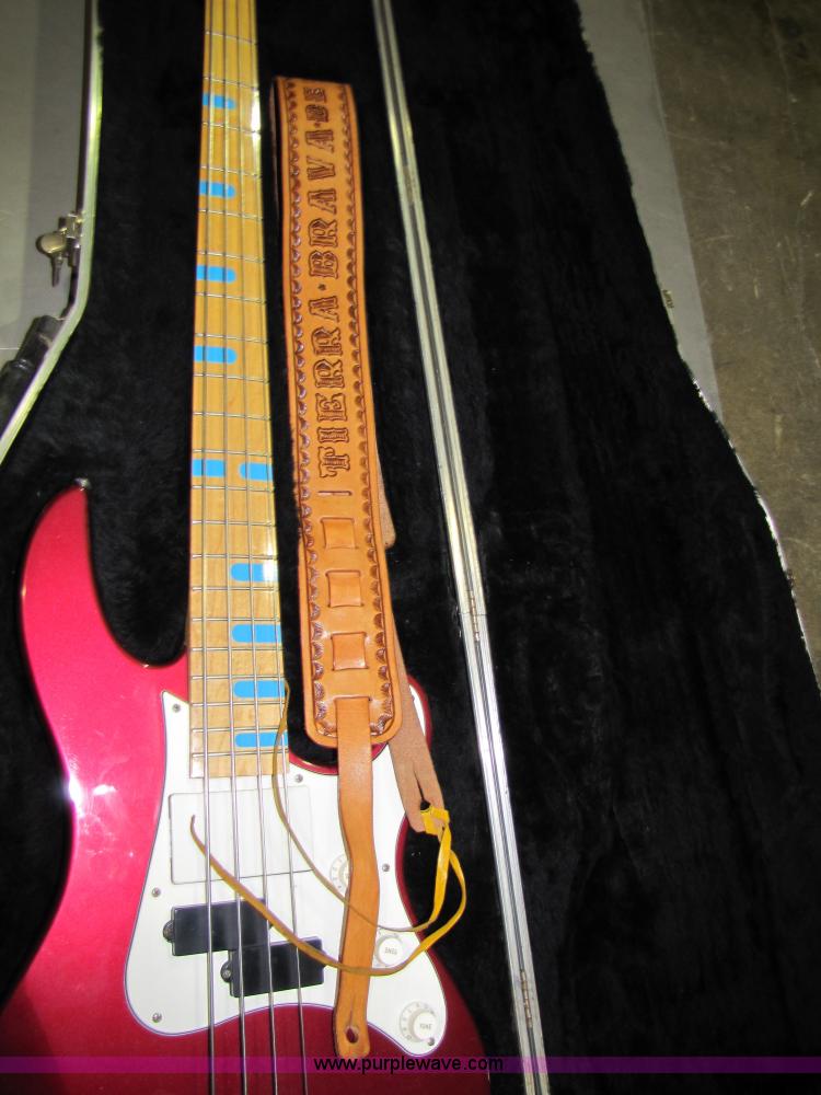 image for item 5331 Yamaha bass guitar with case and leather sling