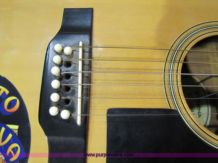 image for item 5332 Eterna acoustic guitar with case and leather sling