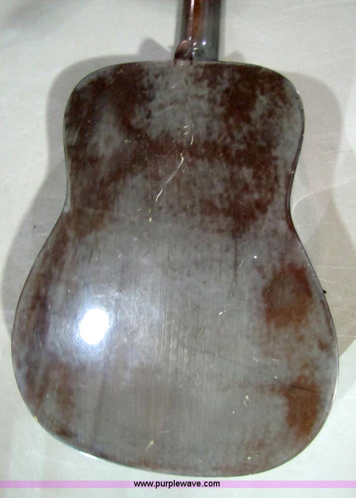 image for item 5332 Eterna acoustic guitar with case and leather sling