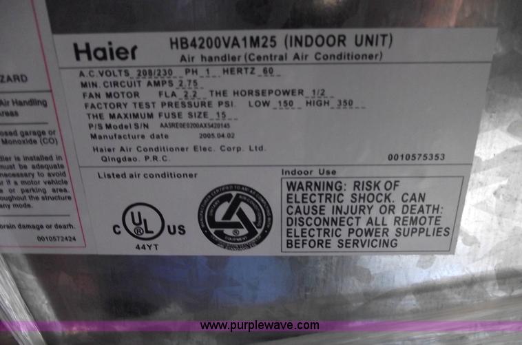image for item 2164 Haier indoor central air unit