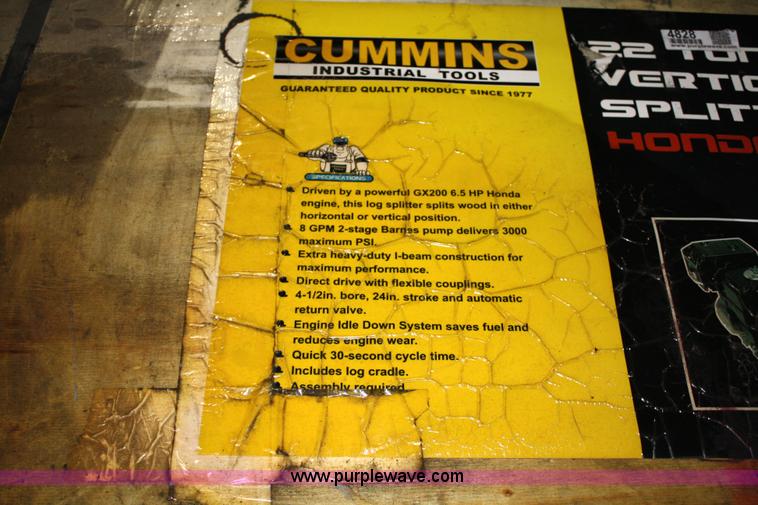 image for item 4828 22 ton horizontal/vertical log splitter