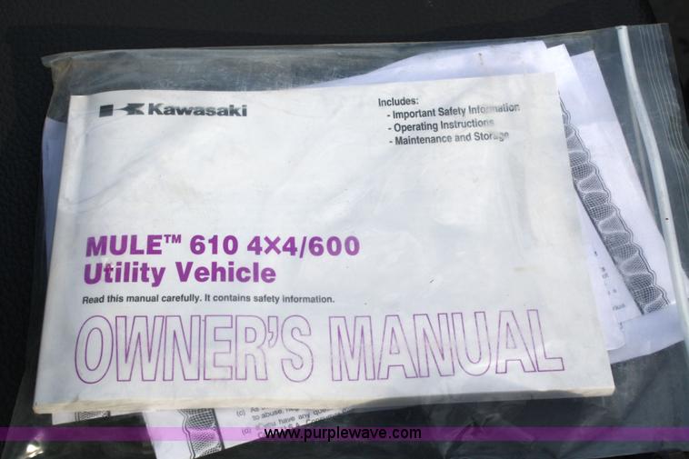 image for item 4986 2007 Kawasaki Mule 610
