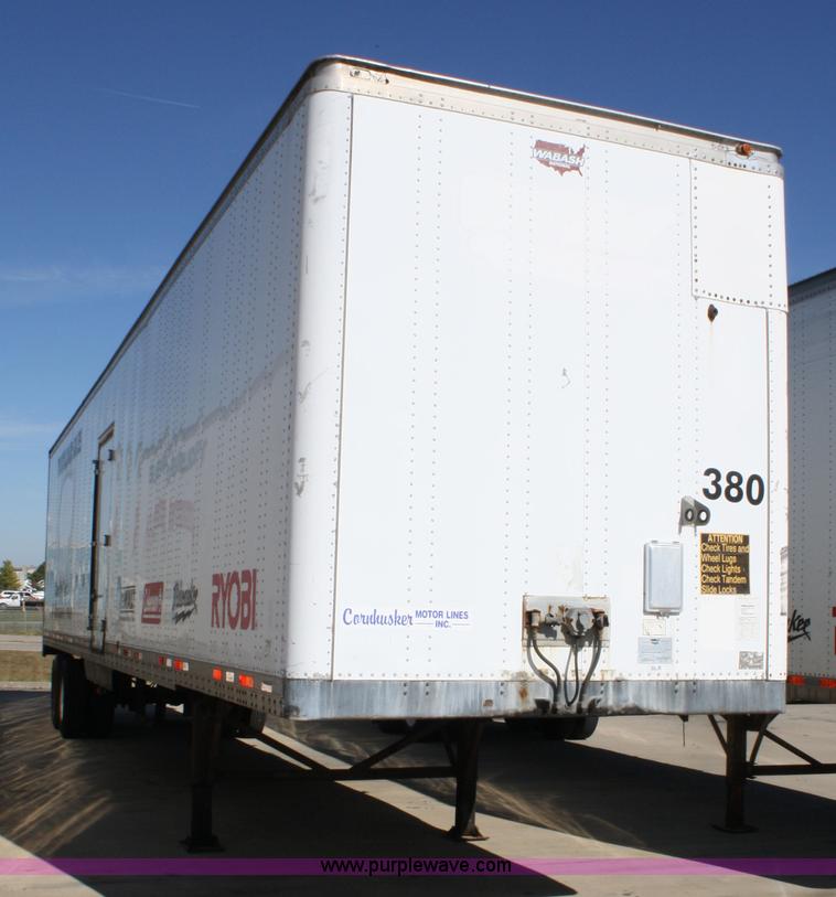 image for item 5021 1994 Wabash SA102-3CW 48' van trailer with interior shelving and lighting
