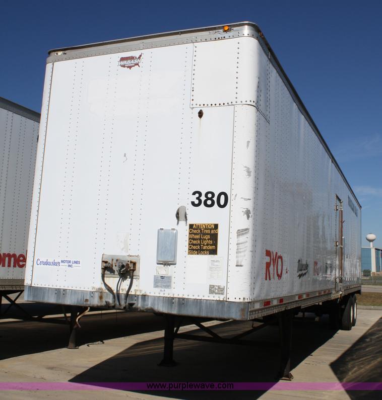 image for item 5021 1994 Wabash SA102-3CW 48' van trailer with interior shelving and lighting