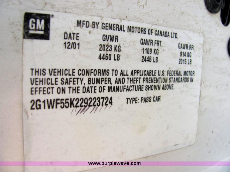 image for item 2228 2002 Chevrolet Impala