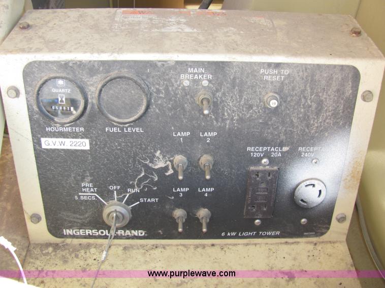 image for item 2292 1998 Ingersoll Rand L6-4MH portable 6kw light tower