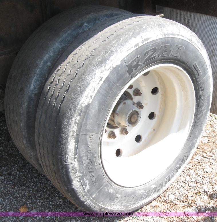 image for item 2735 1996 Transcraft Eagle W2 45x96 45' flatbed trailer with Palringer loader crane