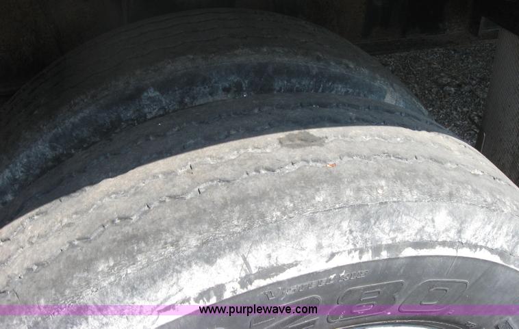 image for item 2735 1996 Transcraft Eagle W2 45x96 45' flatbed trailer with Palringer loader crane