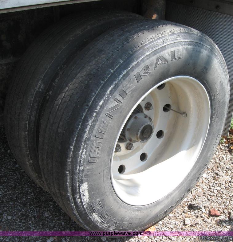 image for item 2735 1996 Transcraft Eagle W2 45x96 45' flatbed trailer with Palringer loader crane