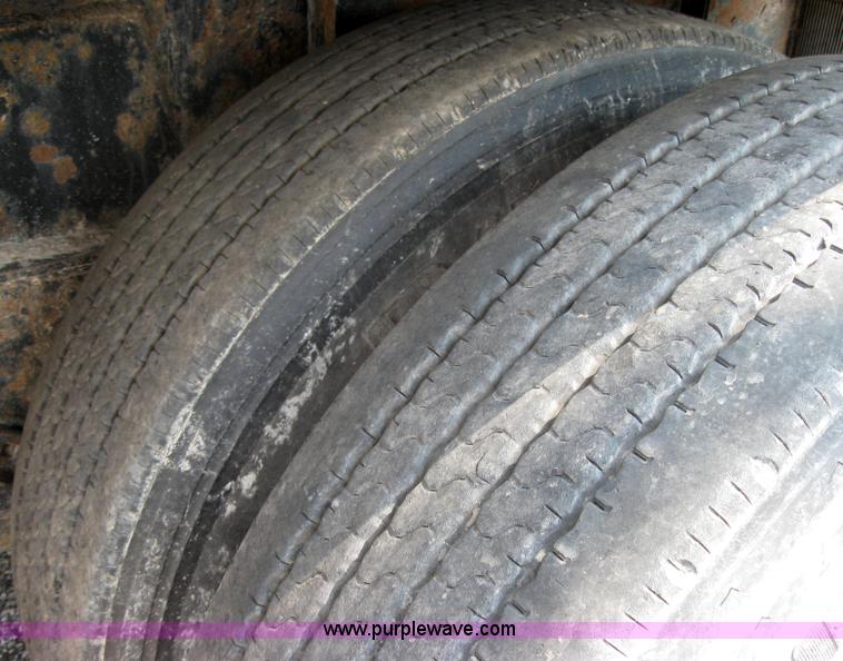 image for item 2735 1996 Transcraft Eagle W2 45x96 45' flatbed trailer with Palringer loader crane