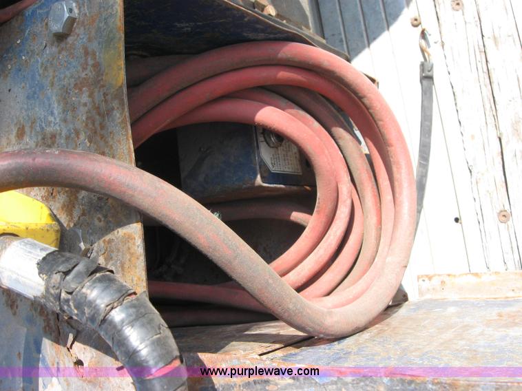 image for item 2735 1996 Transcraft Eagle W2 45x96 45' flatbed trailer with Palringer loader crane