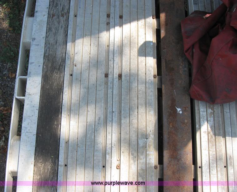 image for item 2735 1996 Transcraft Eagle W2 45x96 45' flatbed trailer with Palringer loader crane