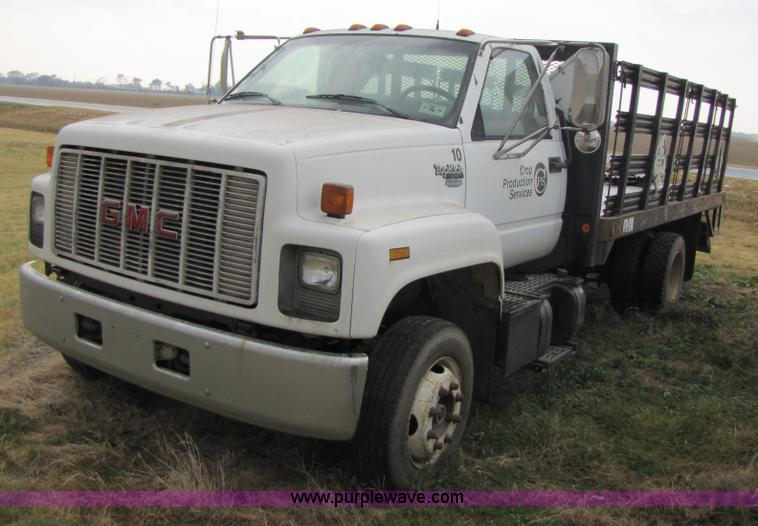 image for item 3468 1994 GMC 6000 Topkick truck with 14' flatbed