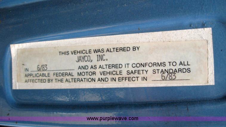 image for item 5291 1983 Chevrolet Jayco conversion van