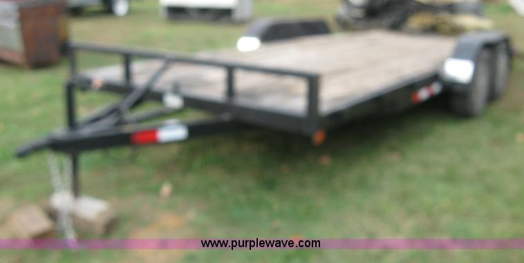 image for item 5592 1993 Manufacturing 18' tandem axle car trailer