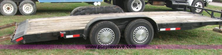 image for item 5592 1993 Manufacturing 18' tandem axle car trailer