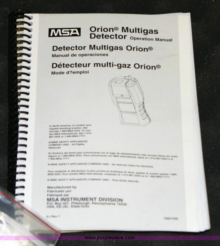 image for item 6508 (2) MSA Orion multi-gas detector