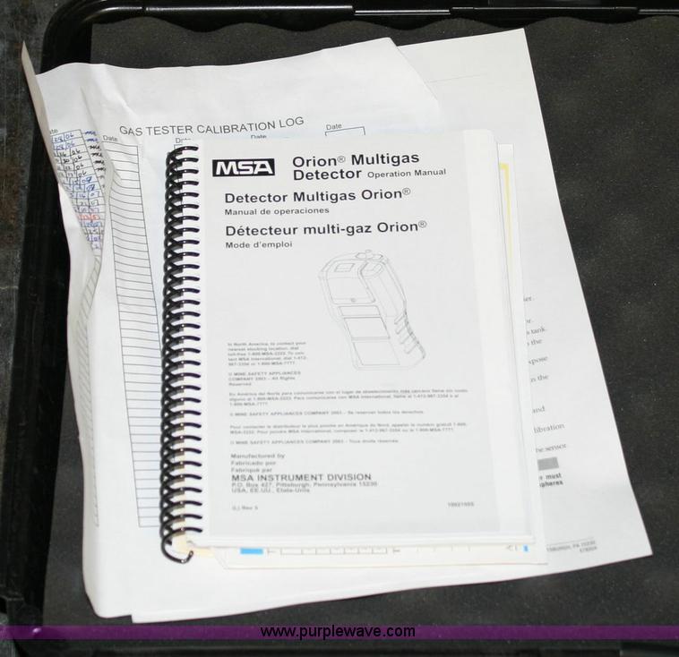 image for item 6509 (2) MSA Orion multi-gas detector