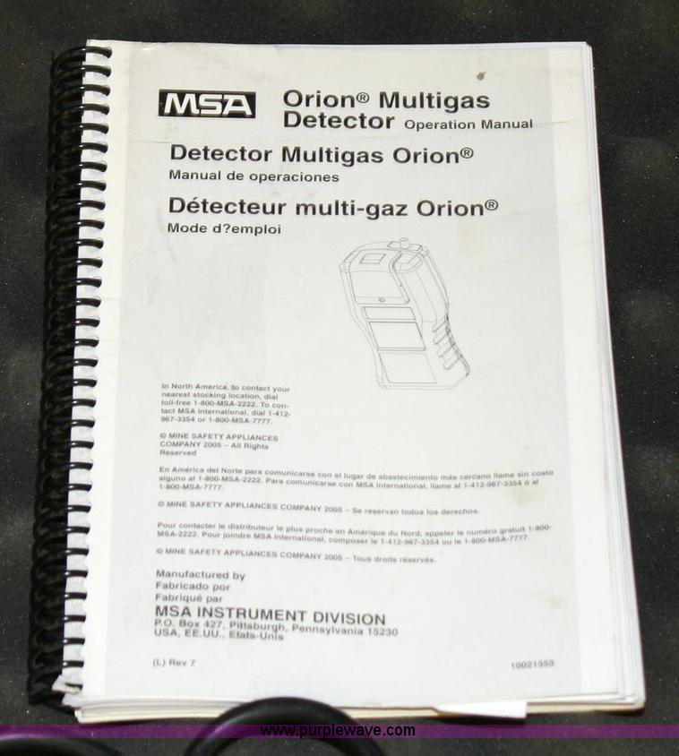 image for item 6510 (2) MSA Orion multi-gas detector