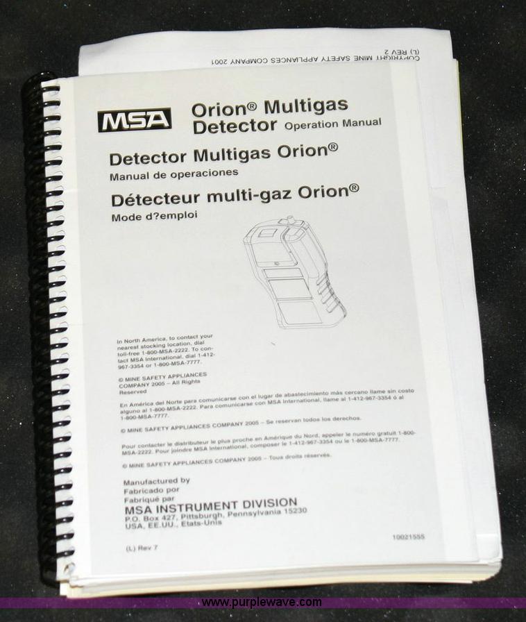 image for item 6510 (2) MSA Orion multi-gas detector