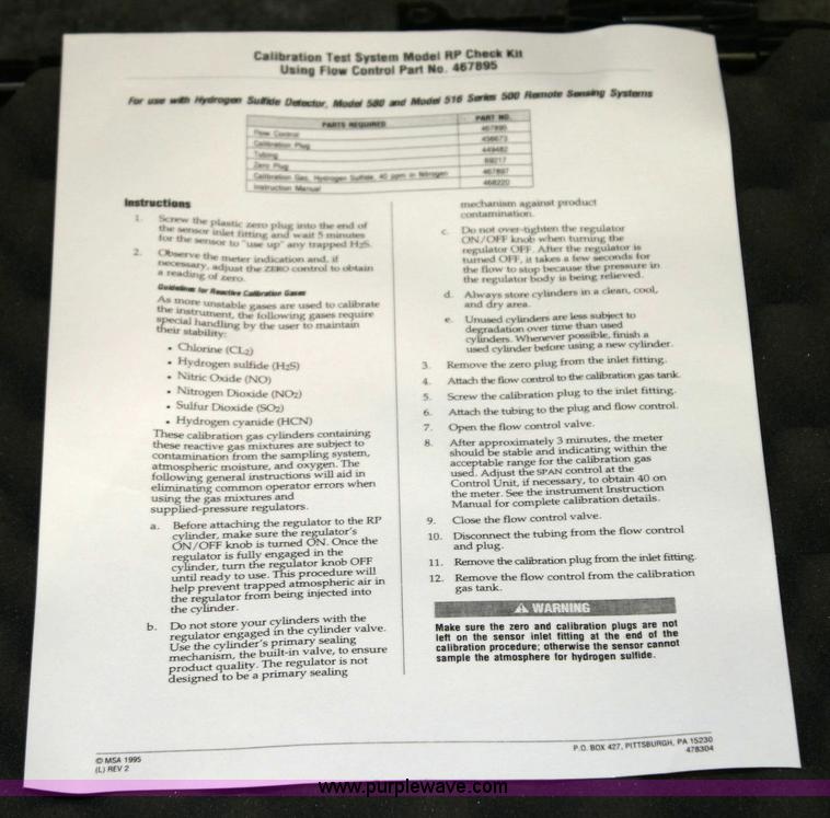 image for item 6512 (2) MSA Orion multi-gas detector