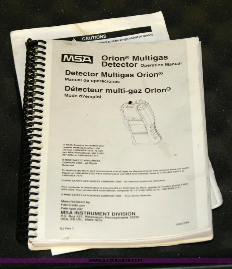 image for item 6512 (2) MSA Orion multi-gas detector