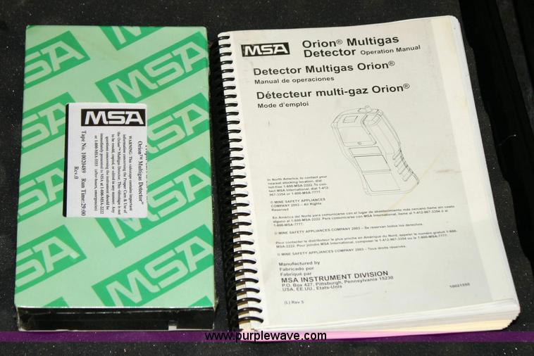 image for item 6513 (2) MSA Orion multi-gas detector