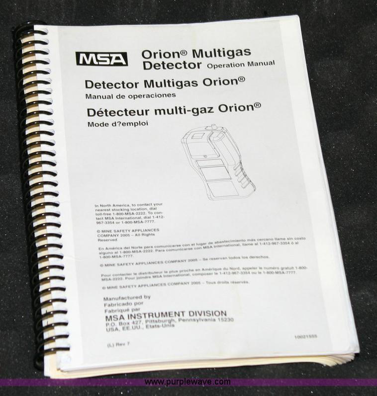 image for item 6513 (2) MSA Orion multi-gas detector