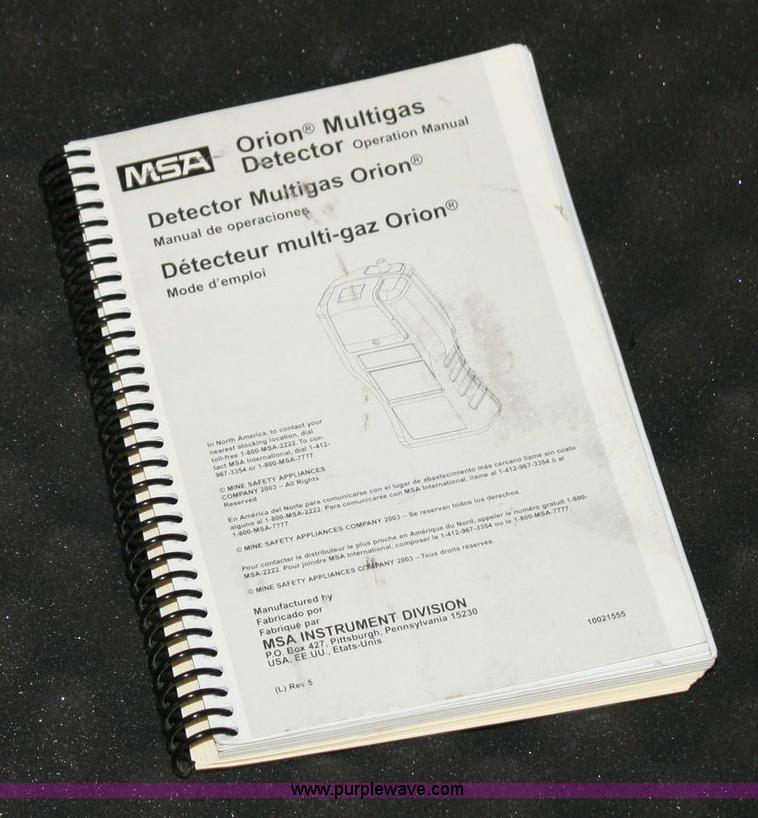 image for item 6515 (2) MSA Orion multi-gas detector