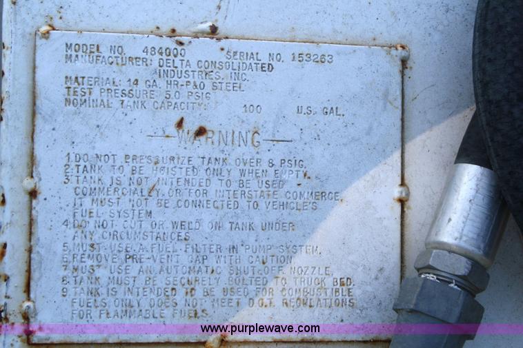 image for item 6527 (2) Delta 100 gallon fuel tanks on skids