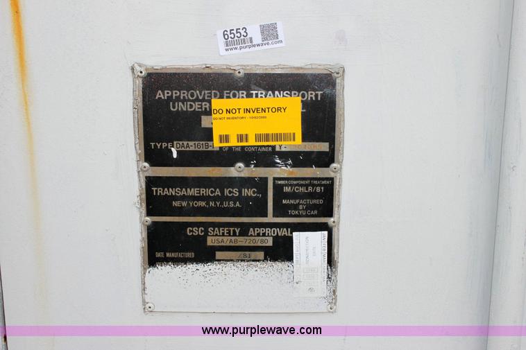 image for item 6553 1981 40' storage container