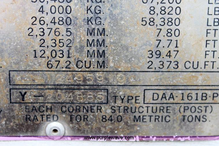 image for item 6553 1981 40' storage container