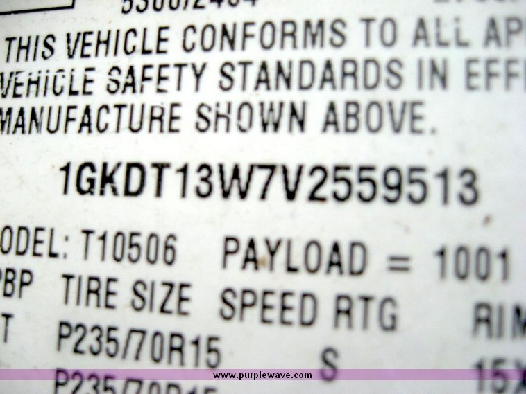 image for item 6689 1997 GMC Jimmy