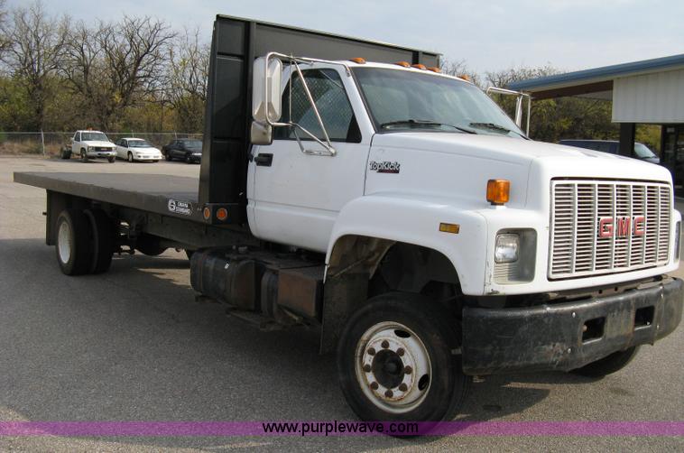 image for item 8051 1992 GMC Topkick LoPro SLE flatbed truck