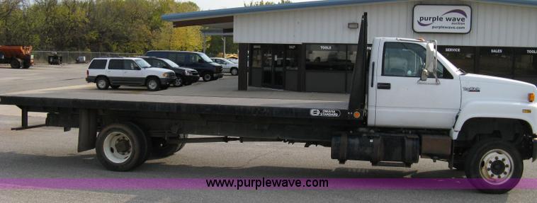 image for item 8051 1992 GMC Topkick LoPro SLE flatbed truck
