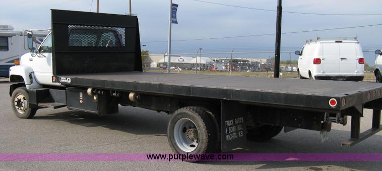 image for item 8051 1992 GMC Topkick LoPro SLE flatbed truck