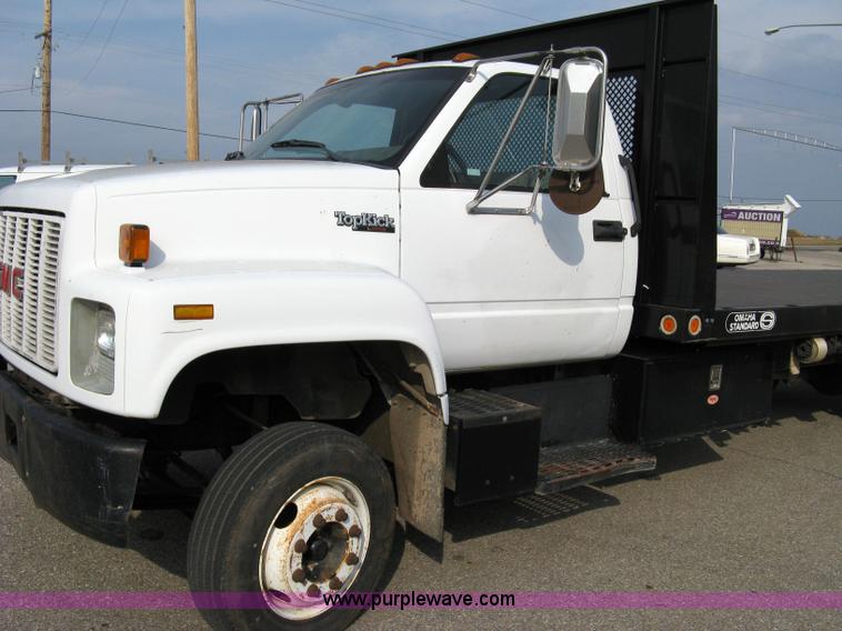 image for item 8051 1992 GMC Topkick LoPro SLE flatbed truck