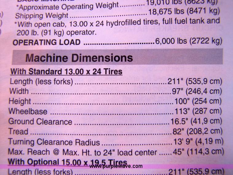 image for item 5283 SkyTrak 6036 telehandler