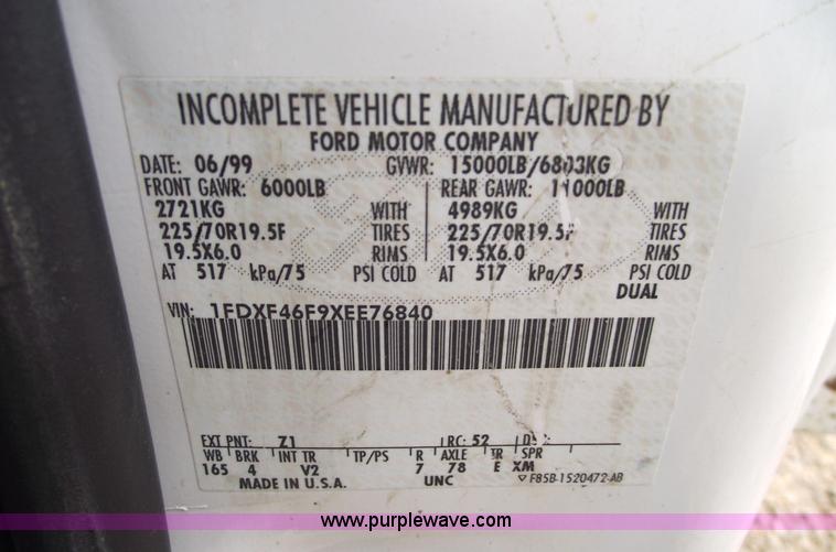 image for item 5488 1999 Ford F450 utility bucket truck