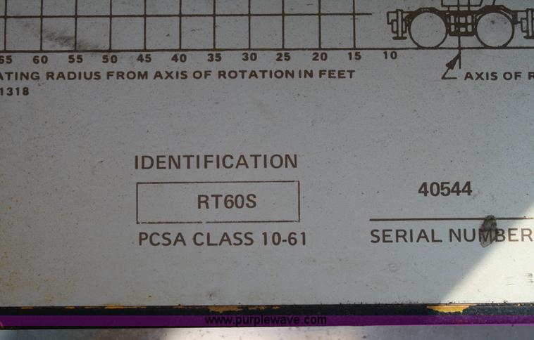 image for item 6518 Grove RT60S crane