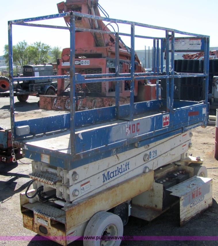Mark Lift CH20NEP scissor lift in Wichita, KS Item 6567 sold Purple
