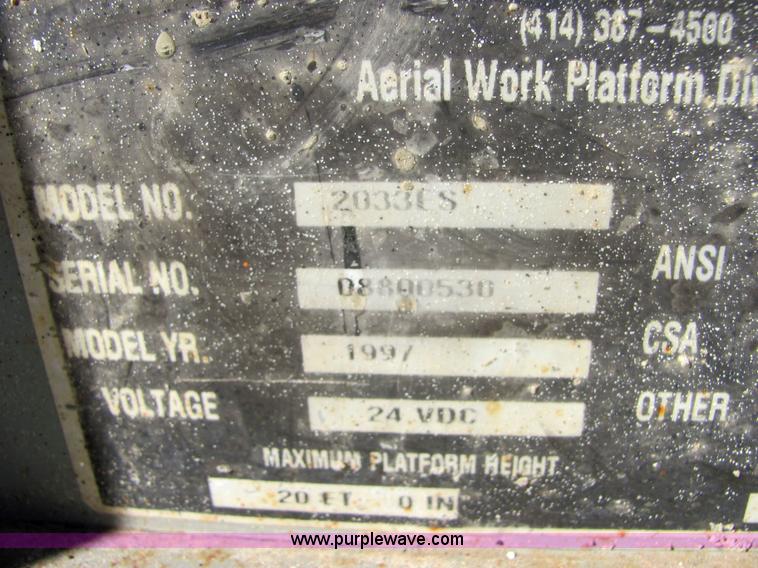 image for item 6578 1997 Mec 2033ES scissor lift