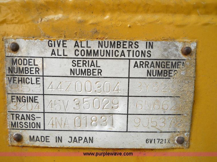 image for item 7760 1982 Caterpillar 953 track loader