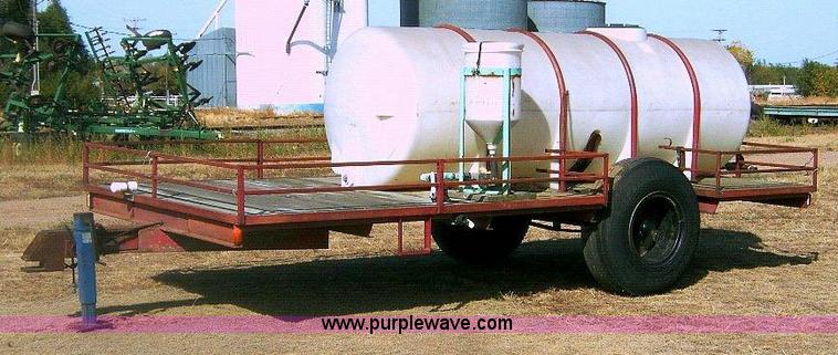image for item 1868 1993 shop built trailer with 1,000 gallon tank