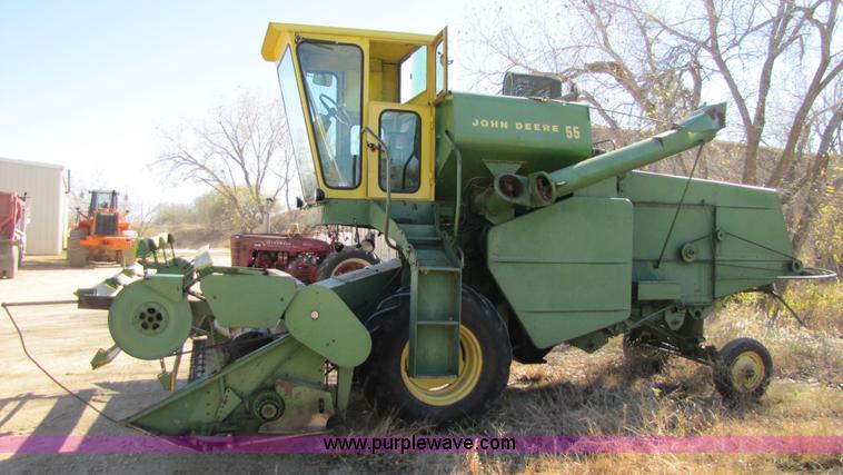 image for item 5155 1965 John Deere 55 combine with 14' header with bat rel