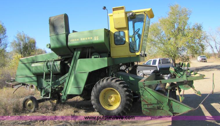 image for item 5155 1965 John Deere 55 combine with 14' header with bat rel
