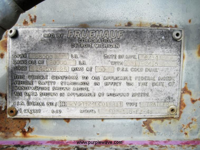 image for item 3158 1984 Fruehauf 48' van trailer