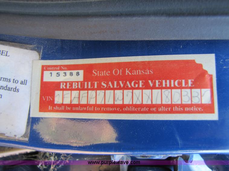 image for item 3548 1999 Ford Crown Victoria Police Interceptor