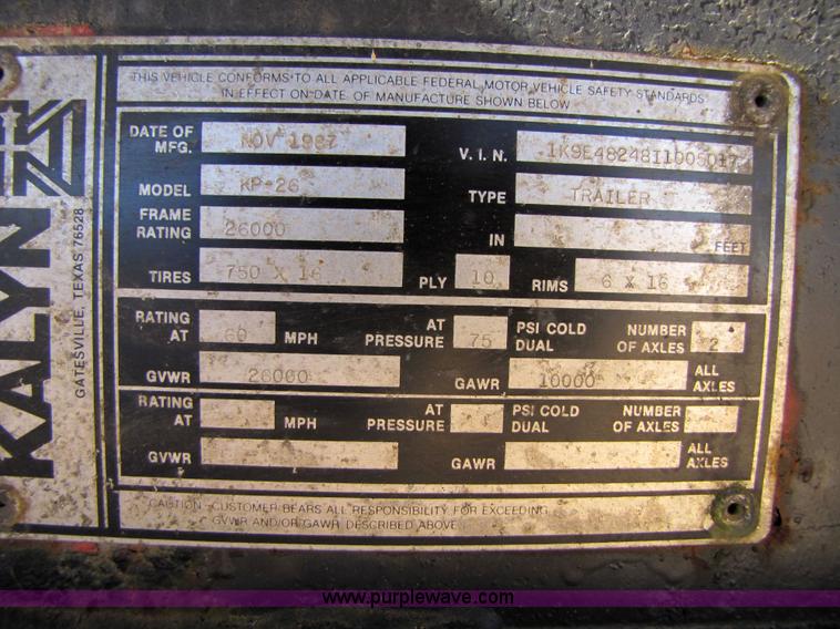 image for item 3557 1998 Kalyn KP-26 48' trailer