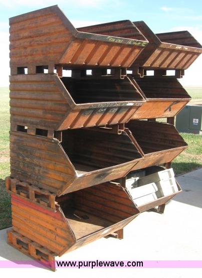 image for item 3769 (8) stackable metal parts tubs